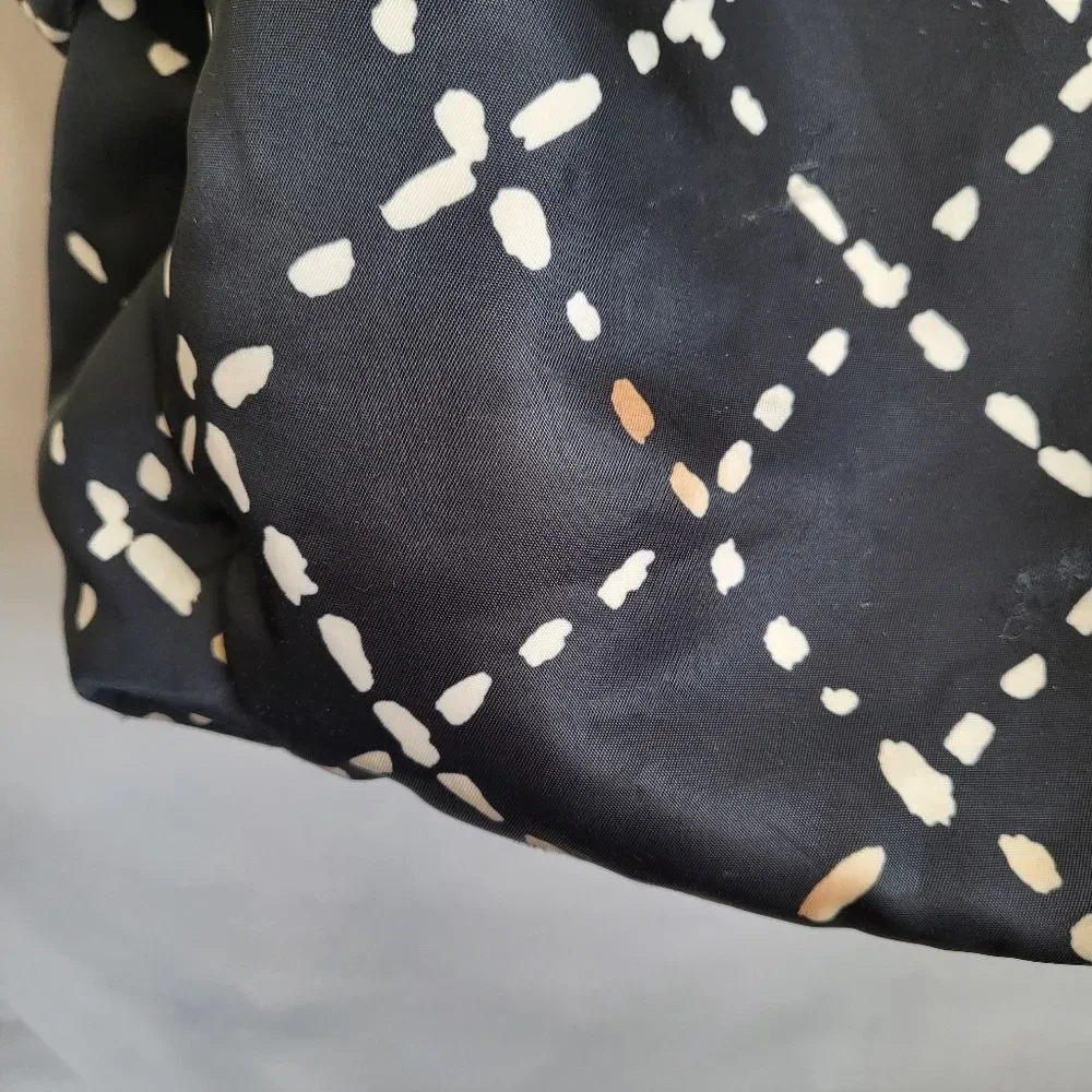 Kate Spade Stevie Large Diaper Bag Sew Be It Black and White 20 x 10 x 8'D